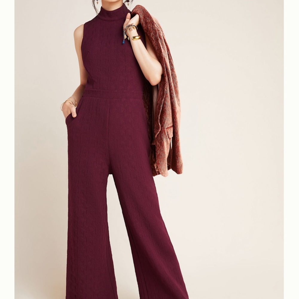 Anthropologie Eva Franco Plum Jumpsuit Size XS - Picture 1 of 5
